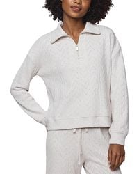 Splendid - Sweater Soft Quarter Zip Sweatshirt - Lyst