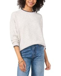 Vince Camuto - Contrast Trim Crewneck Sweater - Lyst