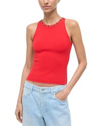 STAUD - Reina Beaded Trim Top - Lyst