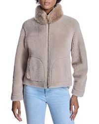 Maximilian - Shearling Jacket With Zipper - Lyst