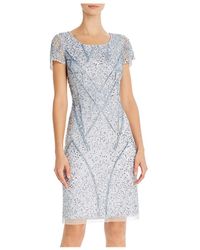 Adrianna Papell Embellished Sheath Dress - Blue