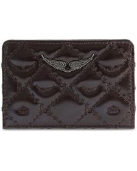 Zadig & Voltaire - Zv Pass Monogram Vintage Patent Leather Card Holder - Lyst