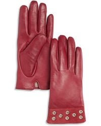 Bloomingdale's - Grommet Cashmere Lined Leather Gloves - Lyst