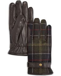 Barbour - Newbrough Tartan Wool & Leather Gloves - Lyst