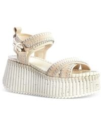 Chloé - Nama Platform Wedge Sandals - Lyst