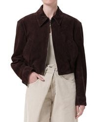 Agolde - Nahla Suede Cropped Jacket - Lyst