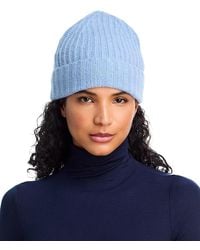 C by Bloomingdale's Cashmere - V Fraas Rib Knit Cuff Cashmere Hat - Lyst