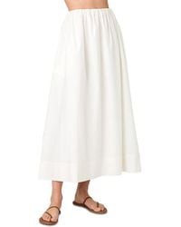 French Connection - French Conection Nomi Cotton Ruched Midi Skirt - Lyst