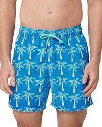 Tom & Teddy - Printed Drawstring 6 Swim Trunks - Lyst
