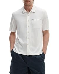 Rag & Bone - Conrad Silk & Cotton Dalton Knit Button-Up - Lyst