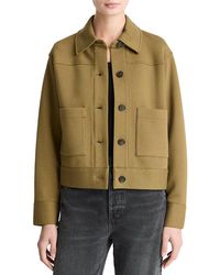 Vince - Cropped Patch Pocket Jacket - Lyst
