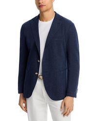 Eleventy - Herringbone Cotton Jersey Soft Jacket - Lyst