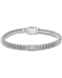 Lagos - 18K & Sterling Diamond Lux Single Station Bracelet, 6Mm - Lyst