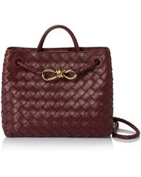 Bottega Veneta - Small Andiamo Intrecciato Leather Top Handle Bag - Lyst