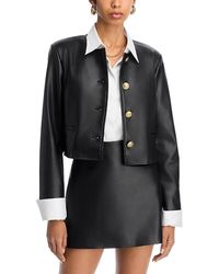 French Connection - Dessa Faux Leather Jacket - Lyst