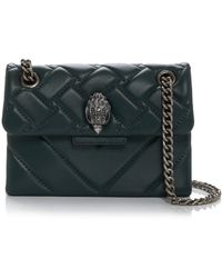 kurt geiger black leather bolsa