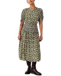 Whistles - Petites Abstract Squares Midi Dress - Lyst