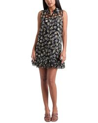 Cinq À Sept - Tossed Poppies Ruffle Mini Dress - Lyst