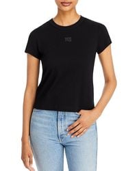 T By Alexander Wang - Alexanderwang. T Essential Cotton Logo Tee - Lyst
