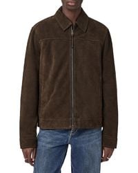 AllSaints - Rhone Suede Jacket - Lyst