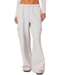 Edikted - Wide Leg Cargo Sweatpants - Lyst