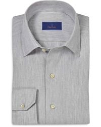 David Donahue - Regular Fit Herringbone Sport Shirt - Lyst