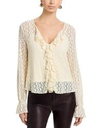 Velvet By Graham & Spencer - Natalie Ruffled Lace Blouse - Lyst
