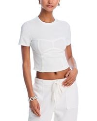 Aqua - Bodice Structure Tee - Lyst