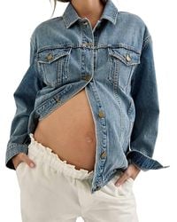 Hatch Collection - Classic Maternity Jean Jacket - Lyst