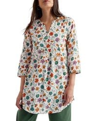 Seasalt Cornwall - Op Art V-Neck 3/4 Sleeve Tunic Top - Lyst