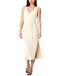 French Connection - Terry Spun V Neck Midi Dress - Lyst