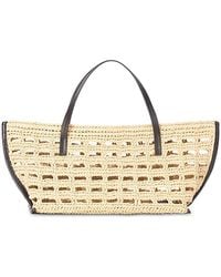 STAUD - Christos Mini Raffia Tote Bag - Lyst