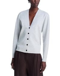 Theory - V Neck Long Sleeve Cardigan Sweater - Lyst