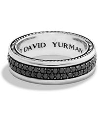 david yurman black diamond ring mens