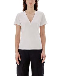 Another Tomorrow - V-Neck Tee - Lyst