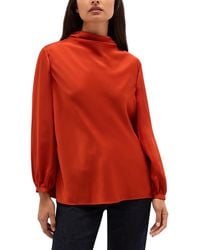 Hobbs - Lulworth High Cowl Neck Satin Blouse - Lyst
