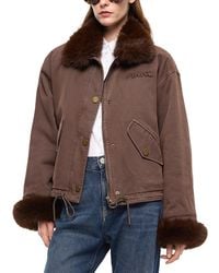 Pinko - Garlate Cotton & Aspen Effect Jacket - Lyst