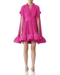 Lanvin - Short Charmeuse Dress - Lyst