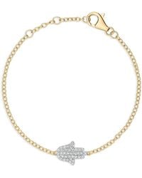 Phillips House - 14K Diamond Infinity Hamsa Chain Bracelet, 0.22 Tcw - Lyst