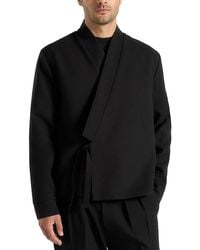 Manière De Voir - Robin Textured Kimono Wrap Jacket - Lyst