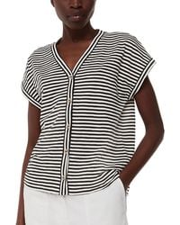 Whistles - Jilly Stripe Button Front Top - Lyst
