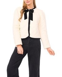 Cece - Quilted Bow Trim Jacket - Lyst