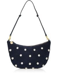 Clare V. - Lune Small Studded Suede Shoulder Bag - Lyst