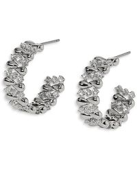 Nadri - Pisa Pattern C Hoop Earrings, 0.9 Diameter - Lyst
