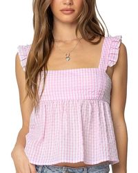 Edikted - Jenson Backless Gingham Top - Lyst