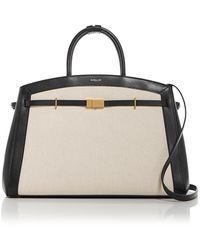 DeMellier London - The Hudson Canvas & Leather Top Handle Bag - Lyst