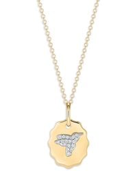 Phillips House - 14K Diamond Hummingbird Medallion Necklace, 0.09 Tcw - Lyst