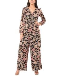 Vince Camuto - V Neck Tie Waist Jumpsuit - Lyst