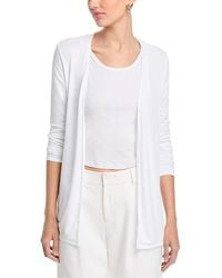 Majestic Filatures - Long Sleeve Open Front Cardigan - Lyst