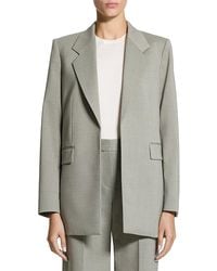 Theory - Relaxed Slash Wool Blend Blazer - Lyst